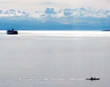 Kayaking with the ferry
